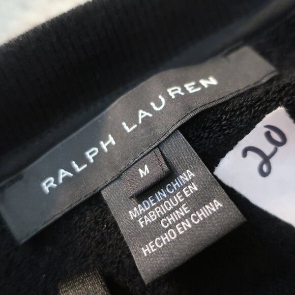 Womens Ralph Lauren Black Label Mixed Media Black Wool Leather Knit Sweater M - Picture 10 of 10